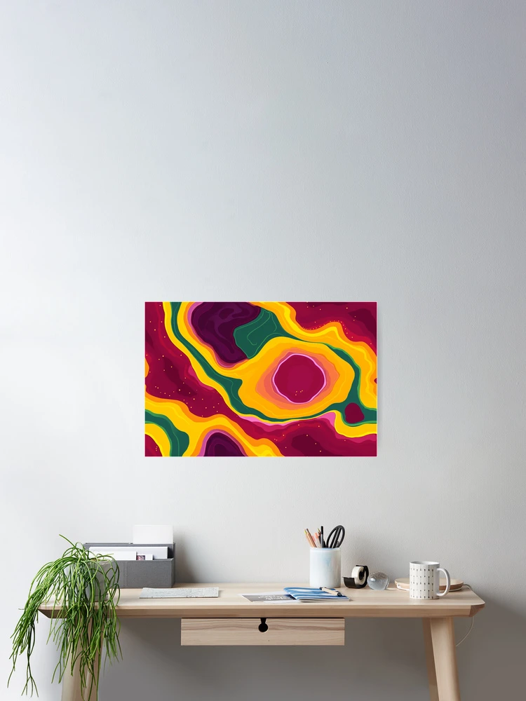 Thumbnail 2 of 3, Poster, Geode Style Pattern designed and sold by SideSignal.