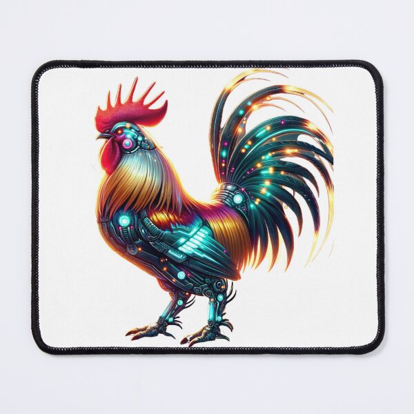 Item preview, Dawn Caller - Neon Rooster designed and sold by MrAI-Store.