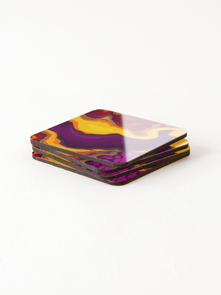 Thumbnail 4 of 5, Coasters (Set of 4), Geode Style Pattern designed and sold by SideSignal.