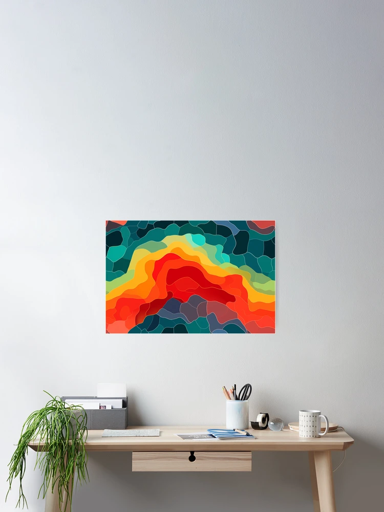 Thumbnail 2 of 3, Poster, Geode Style Pattern designed and sold by SideSignal.