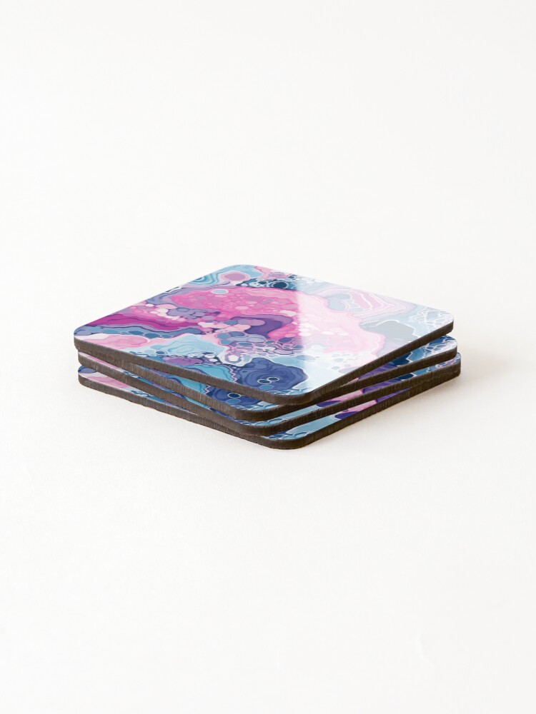 Thumbnail 4 of 5, Coasters (Set of 4), Geode Style Pattern designed and sold by SideSignal.