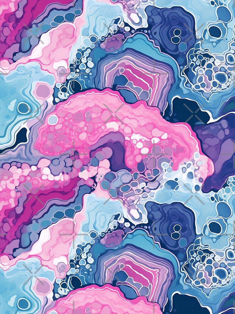 Thumbnail 3 of 3, Scarf, Geode Style Pattern designed and sold by SideSignal.