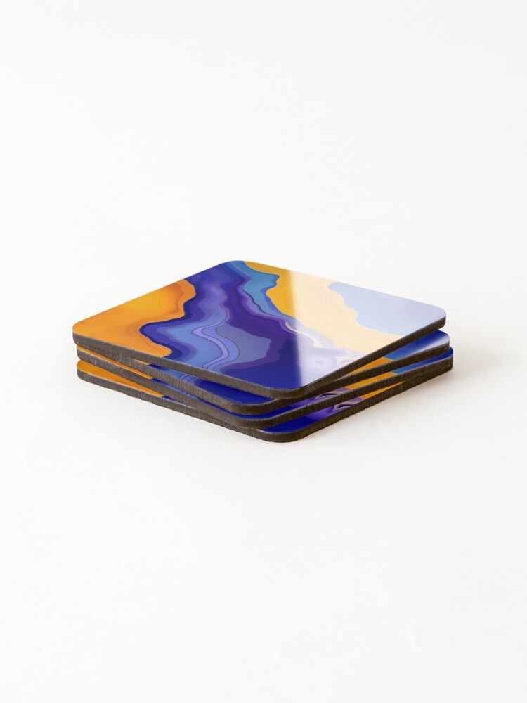 Thumbnail 4 of 5, Coasters (Set of 4), Geode Style Pattern designed and sold by SideSignal.