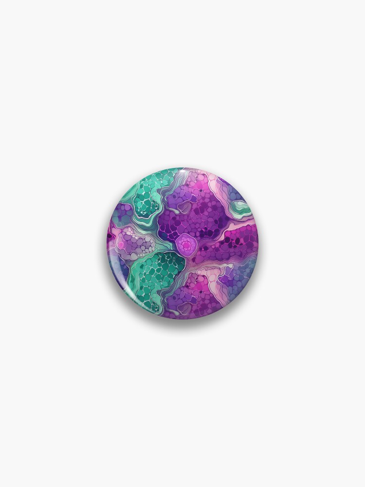 Thumbnail 1 of 3, Pin, Geode Style Pattern designed and sold by SideSignal.