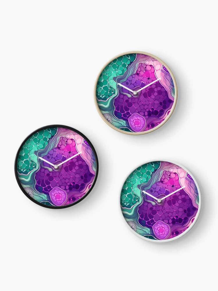 Thumbnail 3 of 4, Clock, Geode Style Pattern designed and sold by SideSignal.
