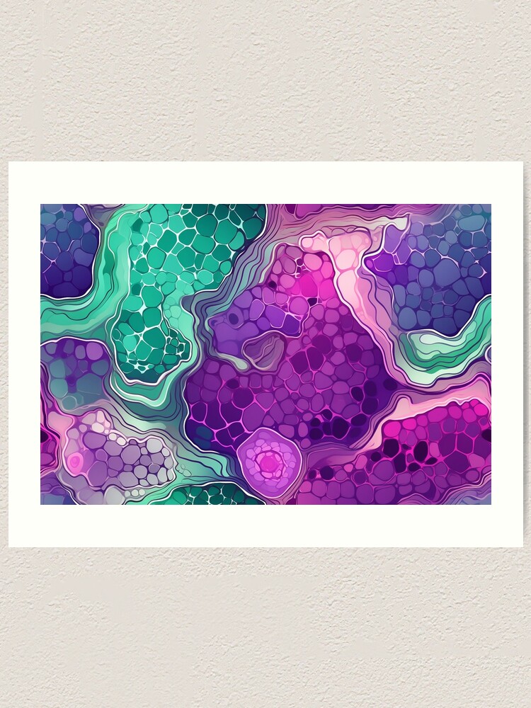 Thumbnail 1 of 3, Art Print, Geode Style Pattern designed and sold by SideSignal.