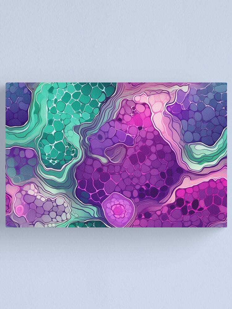 Thumbnail 1 of 3, Canvas Print, Geode Style Pattern designed and sold by SideSignal.