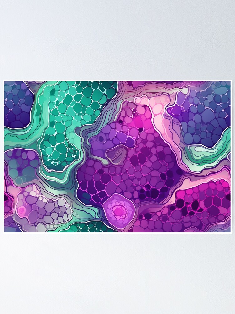 Thumbnail 1 of 3, Poster, Geode Style Pattern designed and sold by SideSignal.
