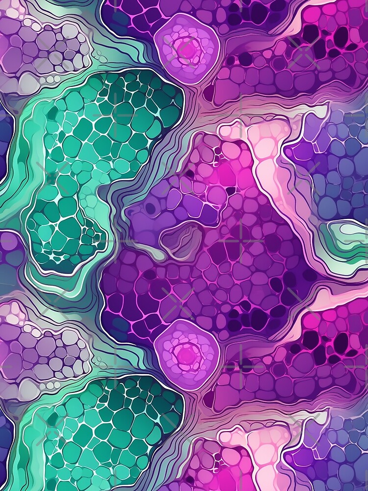 Thumbnail 3 of 3, Scarf, Geode Style Pattern designed and sold by SideSignal.