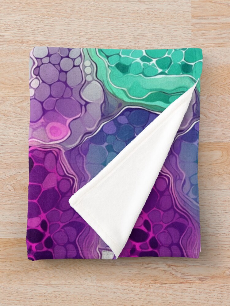 Thumbnail 3 of 6, Throw Blanket, Geode Style Pattern designed and sold by SideSignal.