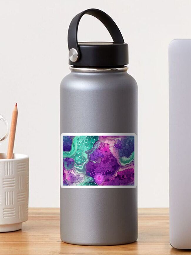 Thumbnail 1 of 3, Sticker, Geode Style Pattern designed and sold by SideSignal.