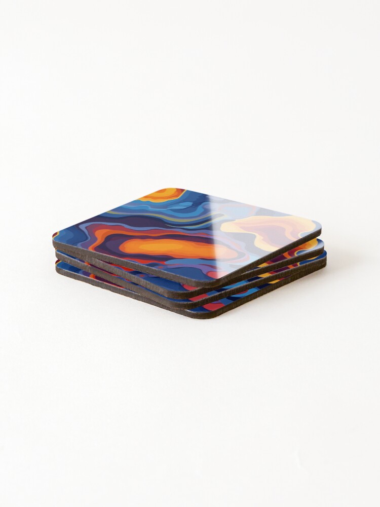 Thumbnail 4 of 5, Coasters (Set of 4), Geode Style Pattern designed and sold by SideSignal.