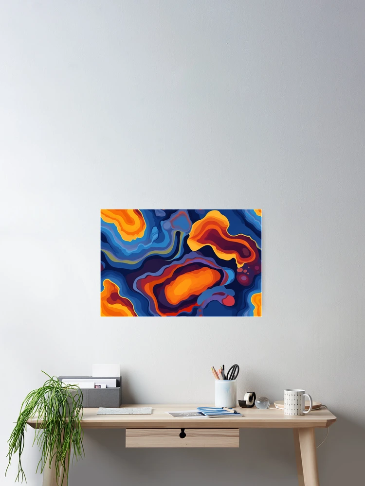 Thumbnail 2 of 3, Poster, Geode Style Pattern designed and sold by SideSignal.