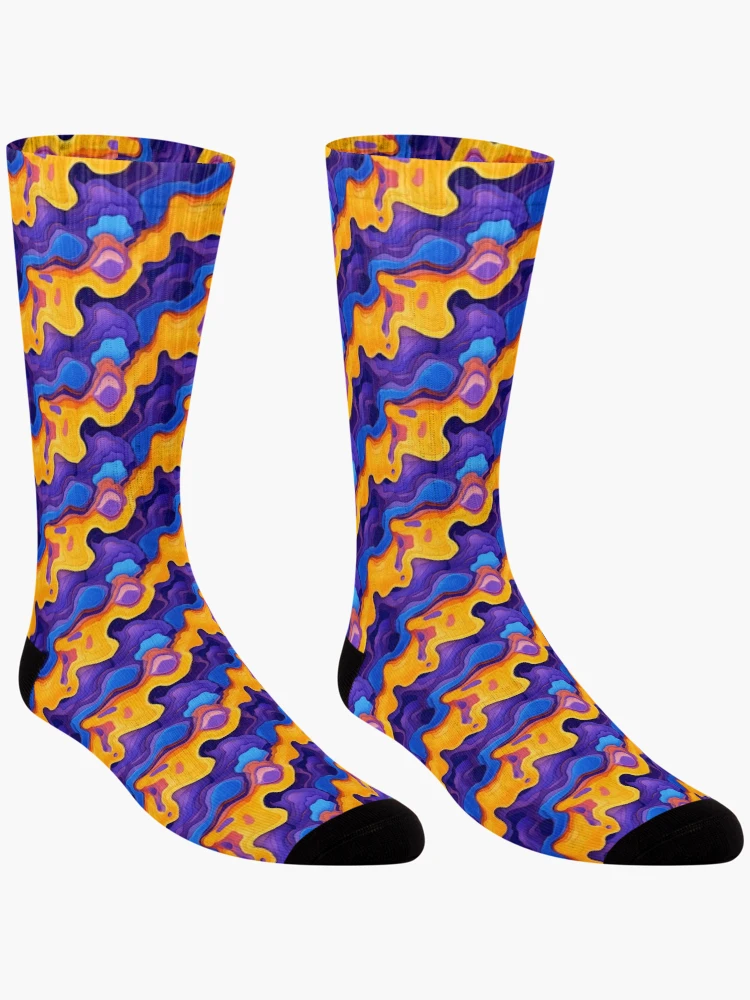 Thumbnail 3 of 5, Socks, Geode Style Pattern designed and sold by SideSignal.