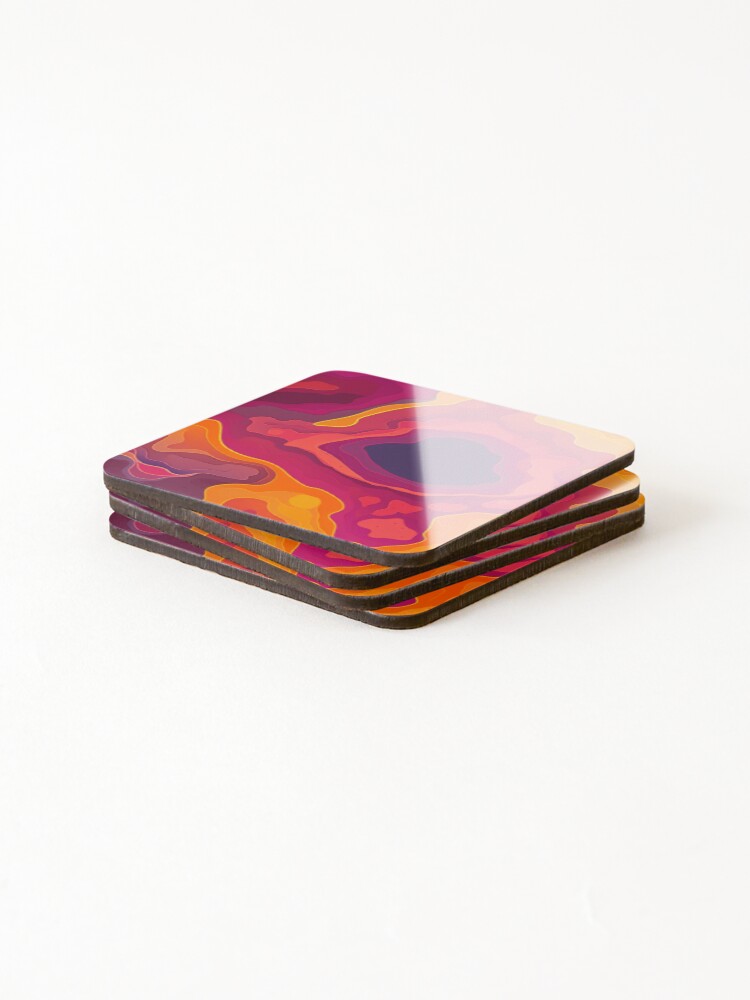 Thumbnail 4 of 5, Coasters (Set of 4), Geode Style Pattern designed and sold by SideSignal.
