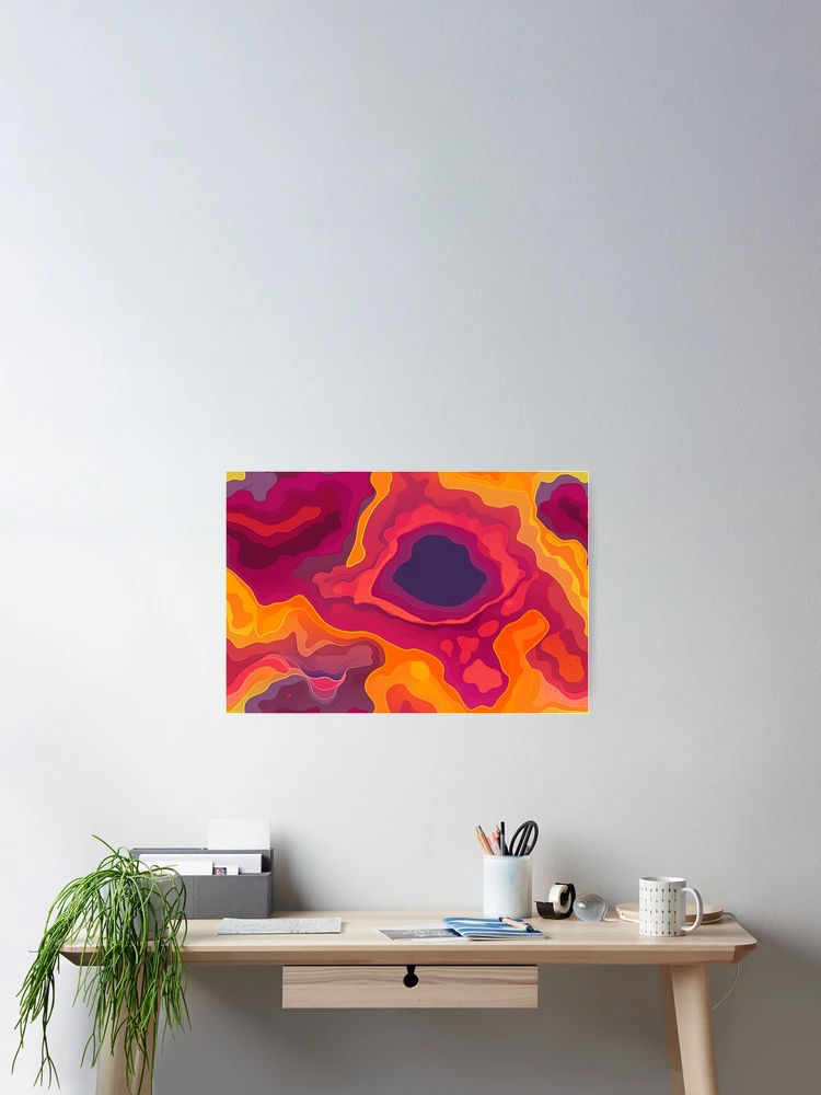 Thumbnail 2 of 3, Poster, Geode Style Pattern designed and sold by SideSignal.