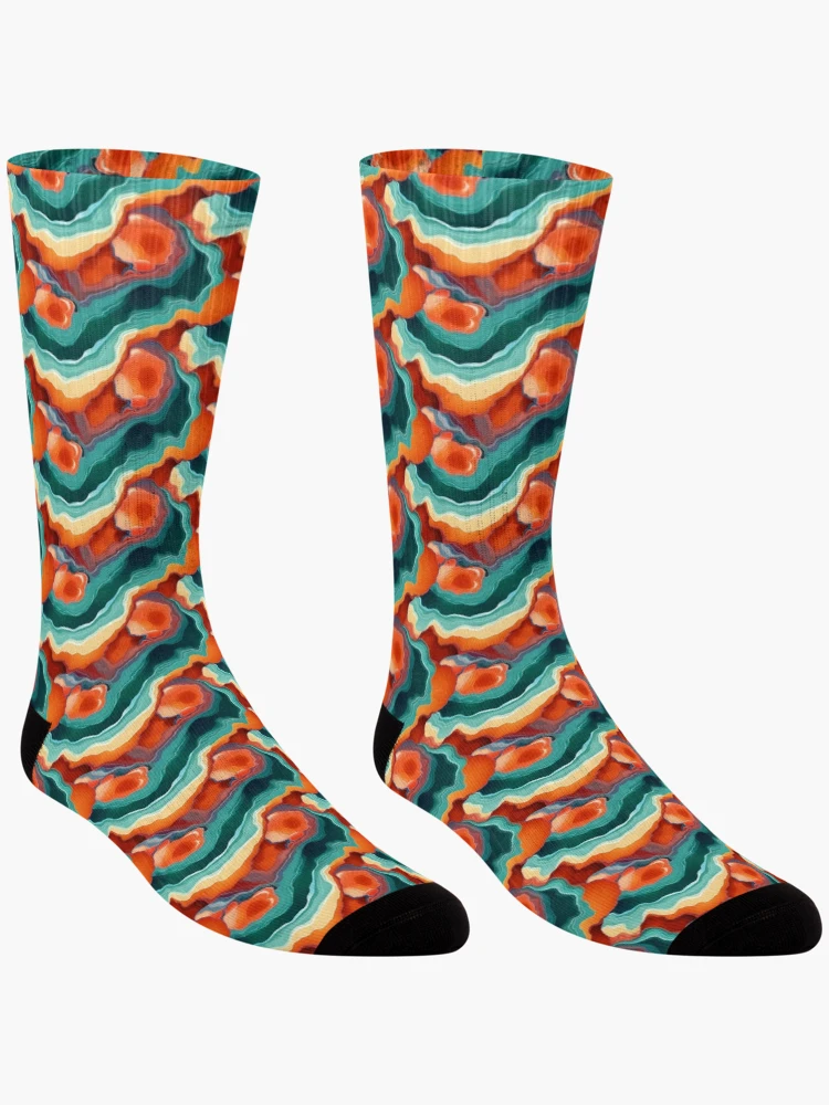 Thumbnail 3 of 5, Socks, Geode Style Pattern designed and sold by SideSignal.
