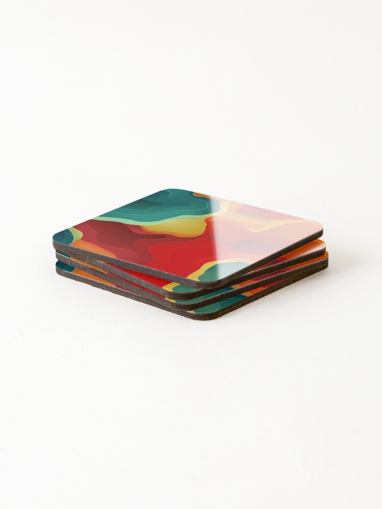 Thumbnail 4 of 5, Coasters (Set of 4), Geode Style Pattern designed and sold by SideSignal.