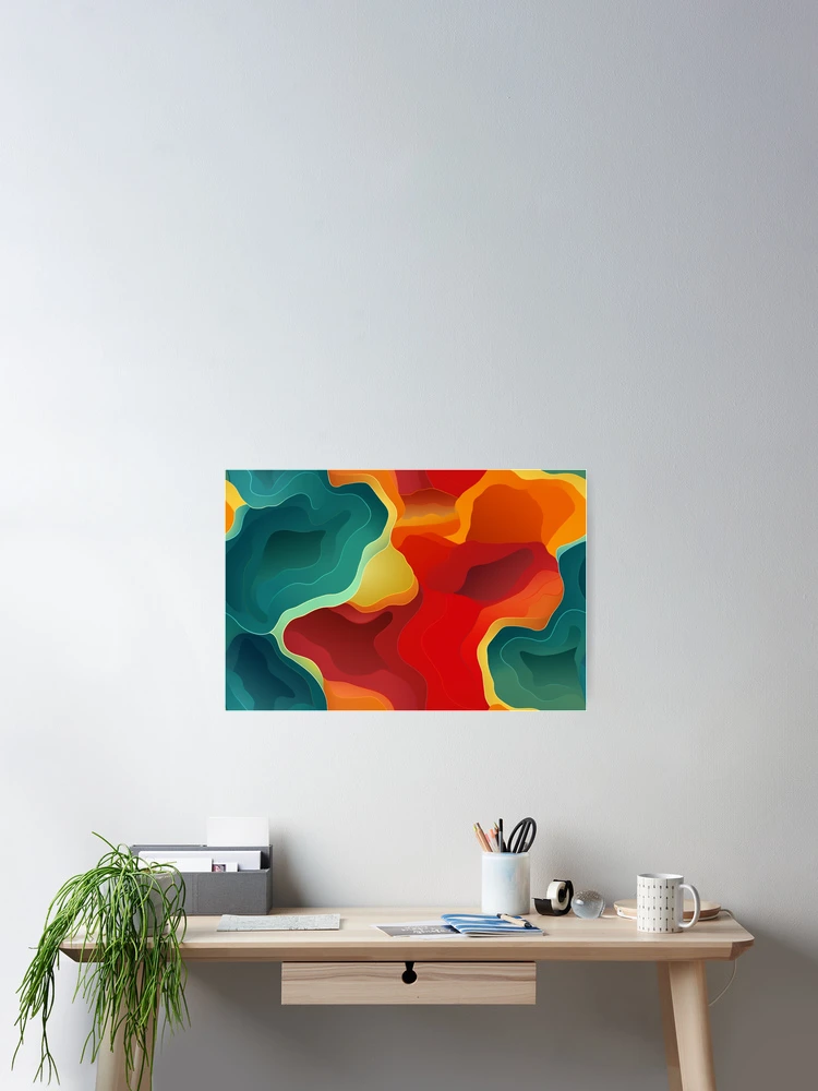 Thumbnail 2 of 3, Poster, Geode Style Pattern designed and sold by SideSignal.