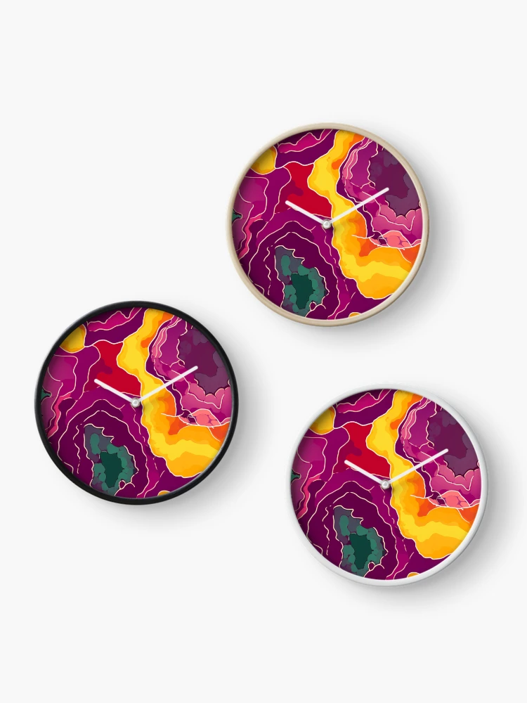 Thumbnail 3 of 4, Clock, Geode Style Pattern designed and sold by SideSignal.