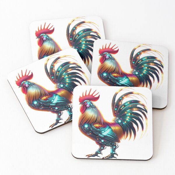 Item preview, Dawn Caller - Neon Rooster designed and sold by MrAI-Store.