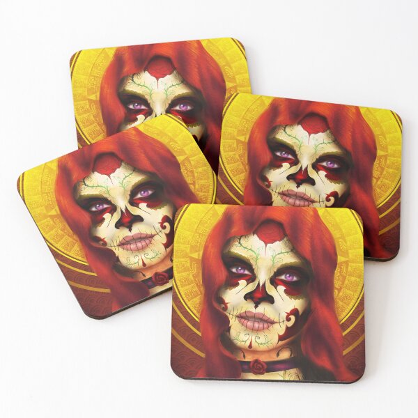 Item preview, Rosa Roja portrait designed and sold by Rene Trujillo Illustrations.