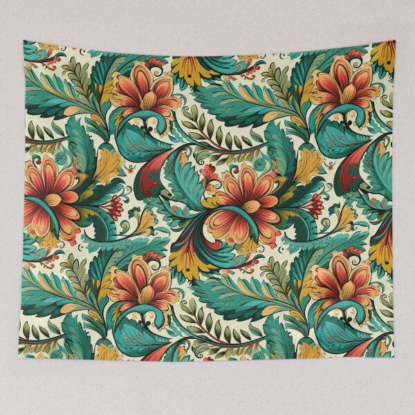 Item preview, Floral Abstract Retro Pattern designed and sold by rob art | illustration.