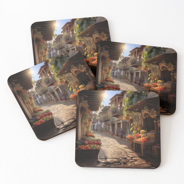 Item preview, Colonial streets Cartagena de Indias tropical fruits designed and sold by ElColombianito.