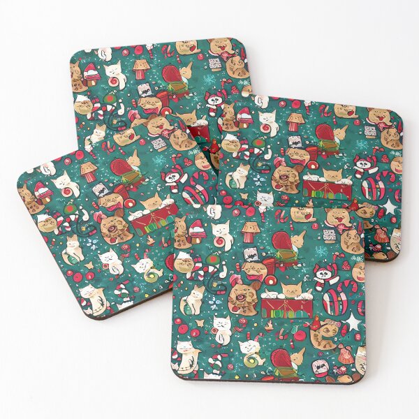 Item preview, Cute chrismas cats designed and sold by Hexan.