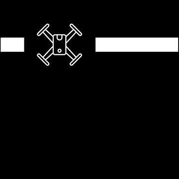 Artwork thumbnail, Quadcopter Drone Sourouded by Two Bars Minimalist by Teesamust