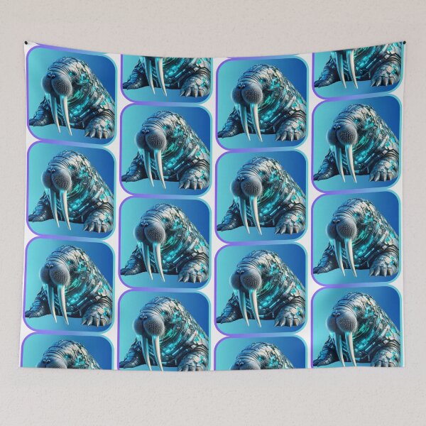 Item preview, Iceberg Guardian - Cyber Walrus designed and sold by MrAI-Store.
