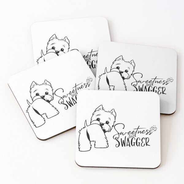 Item preview, Westies are sweetness and swagger - outlined designed and sold by WarmAndWestie.