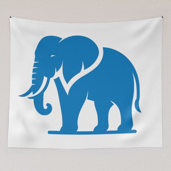 Item preview, Majestic Blue Elephant Silhouette designed and sold by RyanBelandres.