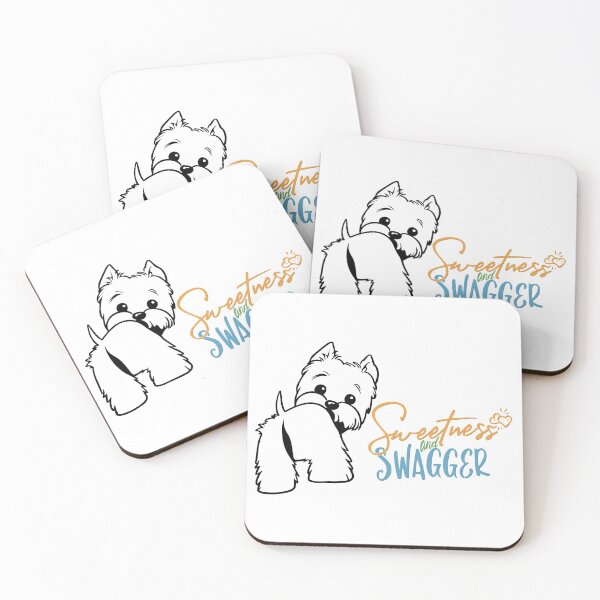 Item preview, Westies are sweetness and swagger - outlined designed and sold by WarmAndWestie.