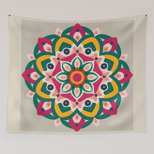 Item preview, Vintage Floral Rangoli Design & Pattern designed and sold by Jollys-ArtShop.