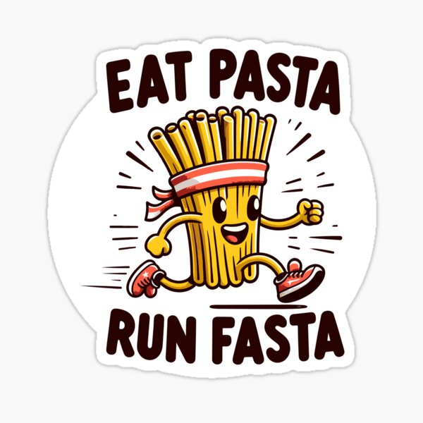 Item preview, Eat pasta run faster designed and sold by Kdoodledesign.