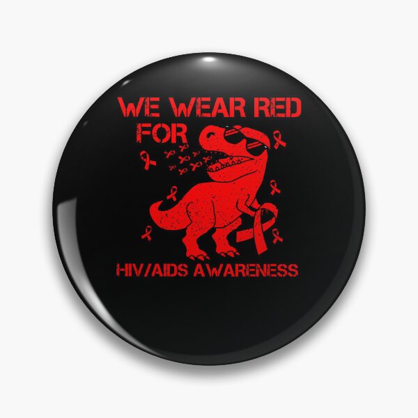 Item preview, Funny We Wear Red World HIVAIDS Awareness Trex Dinosaur designed and sold by defabiosofxs.