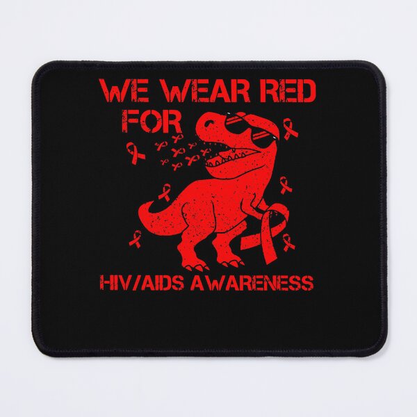 Item preview, Funny We Wear Red World HIVAIDS Awareness Trex Dinosaur designed and sold by defabiosofxs.