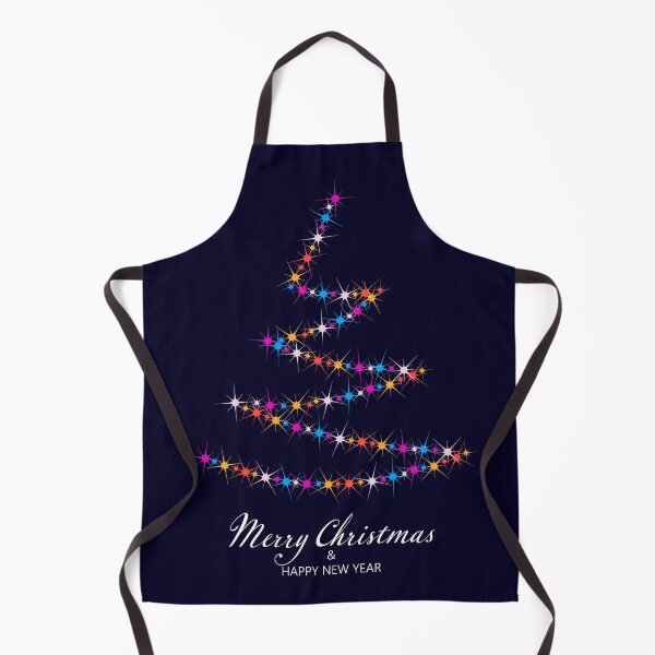 Item preview, Christmas tree. Merry Christmas and Happy New Year. Christmas pattern of bright magical neon multi-colored particles, sparks and stars shining with special light on dark background. designed and sold by NataliaVVV.