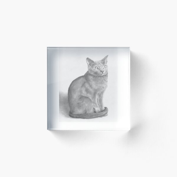 Russian Blue Acrylic Block