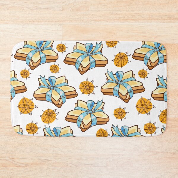 Item preview, New Year and Christmas biscuits stars with blue ribbons designed and sold by Olga Matskevich.