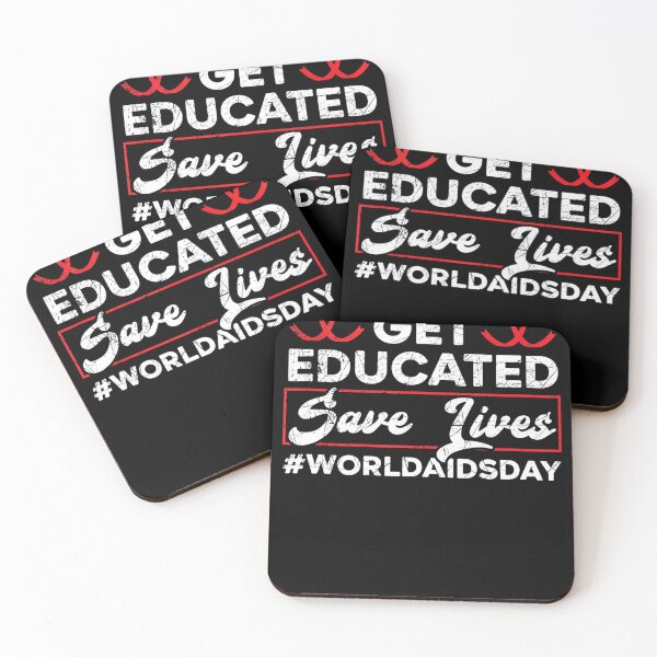 Item preview, Ged Educated Save Lives HIV AIDS Awareness Red Ribbon designed and sold by defabiosofxs.
