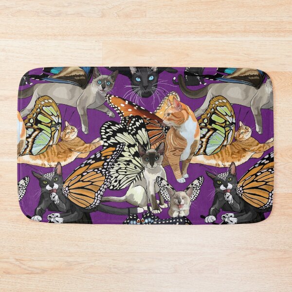 Item preview, Butterfly Cat Party Purple designed and sold by Carleah Unique.