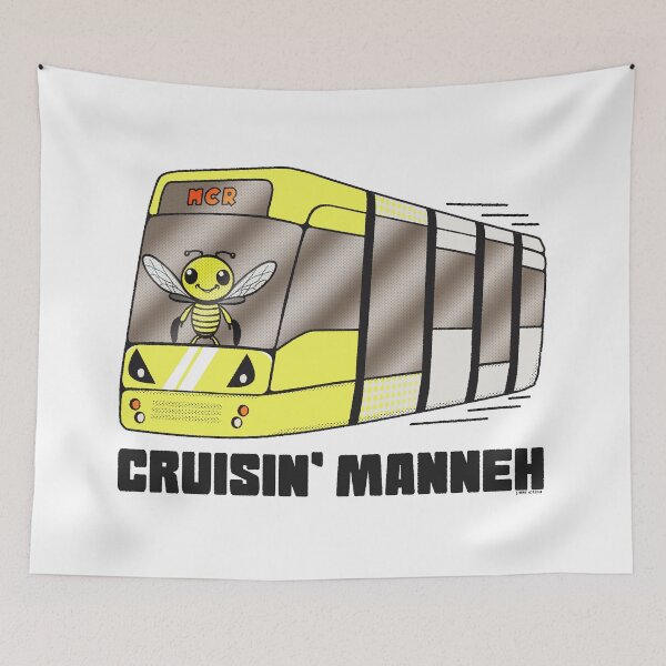 Item preview, Cruisin' Manneh (Cruising Manchester Metrolink tram) designed and sold by jimmy-digital.