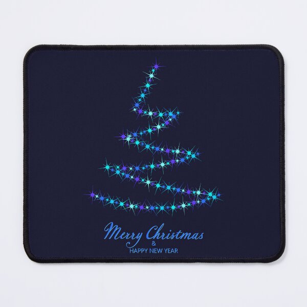 Item preview, Christmas tree. Merry Christmas and Happy New Year. Christmas pattern of bright magical neon multi-colored particles, sparks and stars shining with special light on dark background. designed and sold by NataliaVVV.