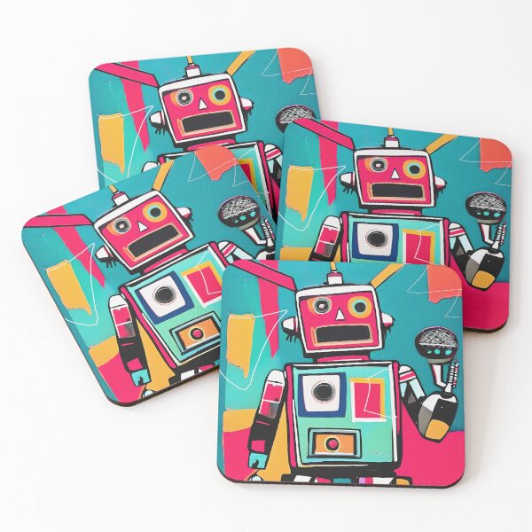 Item preview, The pain of peer-pressured karaoke when you're a robot.  designed and sold by ObliqArtworks.
