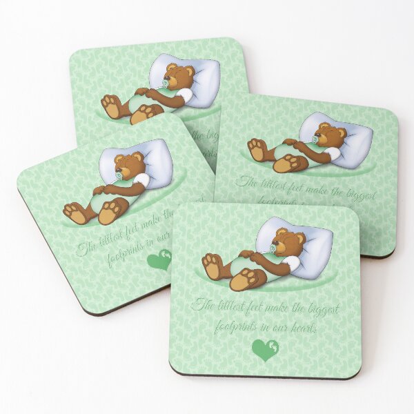 Item preview, Sleeping Ted (with quote) - Green designed and sold by ifourdezign.