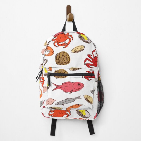 Item preview, Sea dwellers : squid, crab, fish, dorada, clams, oysters in doodle style. Food. designed and sold by Olga Matskevich.