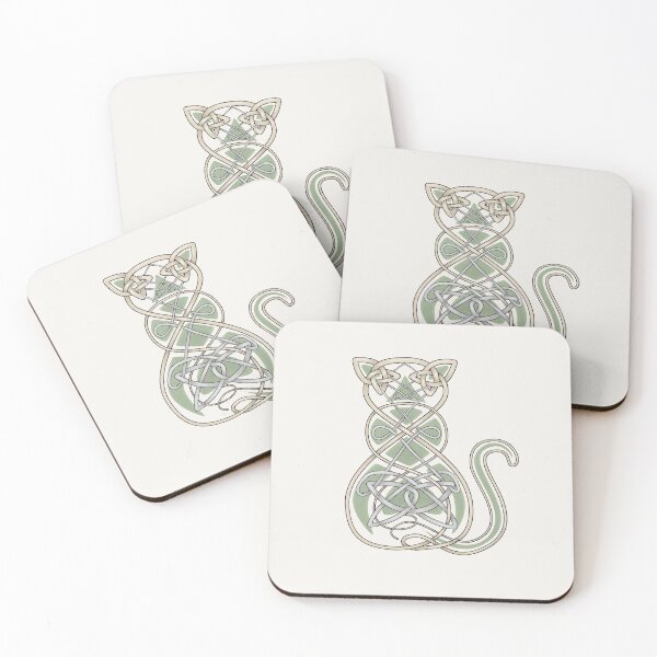 Item preview, Celtic Kitty in Green designed and sold by SadieLouHays.