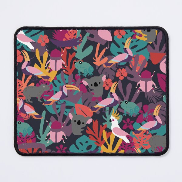 Item preview, Cute Animals Pattern on Tropical Leaves designed and sold by kapotka.